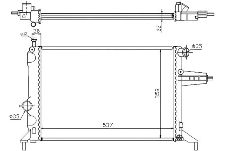Радіатор охолоджування РАДИАТОР OPEL ASTRA G 98-09 (MT. -AC) -ua PROFIT 1740-0372