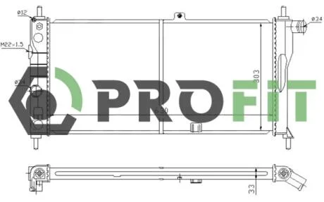 Радіатор охолодження PROFIT 1740-0381