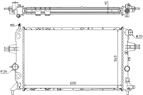 Радиатор охлаждения РАДИАТОР OPEL ASTRA G 98-05 (1.7TD) (MT) PROFIT 1740-0390