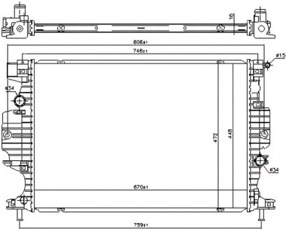 Радиатор охлаждения РАДИАТОР OPEL ASTRA H 04-10 (MT) PROFIT 1740-0399