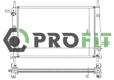 Радіатор охолоджування PROFIT 1740-0430