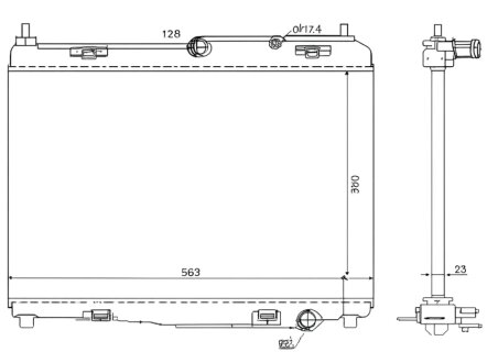 Радіатор охолоджування РАДИАТОР FORD FIESTA 08-. B-MAX 12- -ua PROFIT 1740-0438
