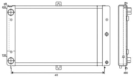 Радиатор охлаждения РАДИАТОР LADA SAMARA 86-06 PROFIT 1740-1500