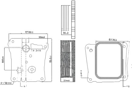 Радіатор масляний РАДИАТОР МАСЛЯНЫЙ MERCEDES C (W203. W204) 02-14. E (W211.W212) 02-15 -ua PROFIT 1745-0060