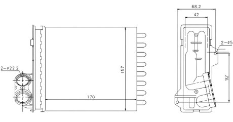 Радіатор пічки ОТОПИТЕЛЬ RENAULT/DACIA LOGAN 04-. SANDERO 08-. DUSTER 10- -ua PROFIT 1760-0085