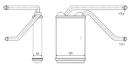 Радіатор пічки ОТОПИТЕЛЬ DAEWOO NEXIA 95-. ESPERO 91-99 -ua PROFIT 1760-0106