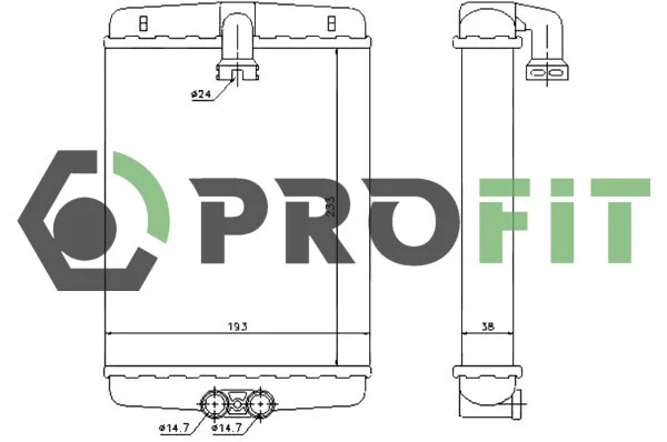Радіатор пічки ОТОПИТЕЛЬ MERCEDES E (W210) 95-03. S (W220) 98-06 -ua PROFIT 1760-0300 (фото 1)