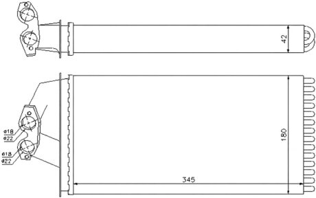 Радіатор пічки ОТОПИТЕЛЬ MERCEDES VITO 96-03 -ua PROFIT 1760-0309