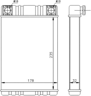 Радіатор пічки ОТОПИТЕЛЬ MERCEDES C (W203) 00-07 -ua PROFIT 1760-0313