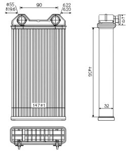 Радіатор пічки ОТОПИТЕЛЬ RENAULT TRAFIC 01-. OPEL VIVARO 01-. NISSAN PRIMASTAR 01- -ua PROFIT 1760-0376