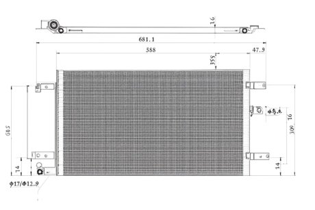 Конденсер кондиціонера PROFIT 1770-0006