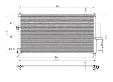 Конденсер кондиціонера PROFIT 1770-0208