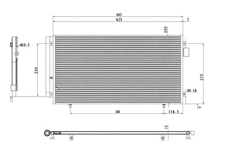 Конденсер кондиціонера PROFIT 1770-0260