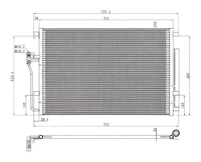 Конденсер кондиціонера PROFIT 1770-0312