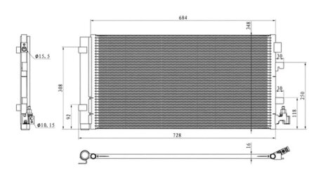 Конденсер кондиціонера КОНДЕНСЕР RENAULT FLUENCE 10- -ua PROFIT 1770-0379