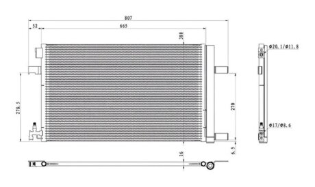 Конденсер кондиціонера КОНДЕНСЕР CHEVROLET CRUZE 09-. ORLANDO 11-. OPEL ASTRA J 09-. ZAFIRA 11-. INS -ua PROFIT 1770-0380
