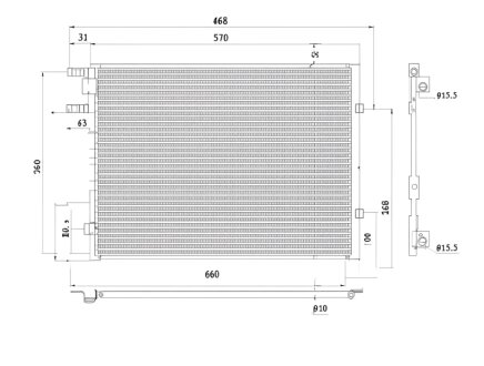 Конденсер кондиціонера КОНДЕНСЕР OPEL VIVARO 06-. RENAULT TRAFIC 06- -ua PROFIT 1770-0383