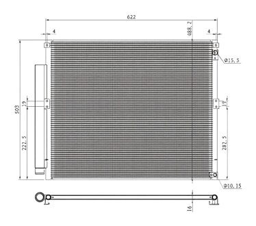 Конденсер кондиціонера КОНДЕНСЕР TOYOTA LAND CRUISER PRADO (J12) 02-09 -ua PROFIT 1770-0400