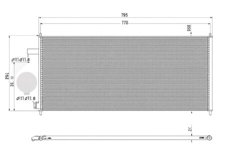 Конденсер кондиціонера PROFIT 1770-0432