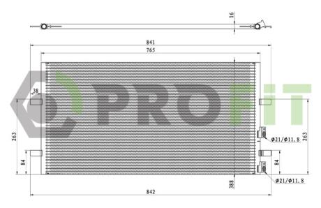 Конденсер кондиционера PROFIT 1770-0436