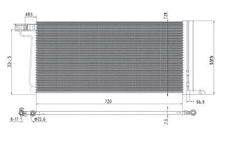 Конденсер кондиціонера КОНДЕНСЕР FORD FOCUS 10-. C-MAX 10- -ua PROFIT 1770-0437