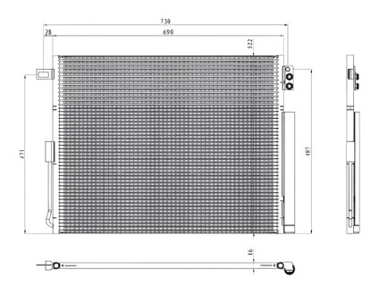Конденсер кондиціонера КОНДЕНСЕР JEEP GRAND CHEROKEE 10- -ua PROFIT 1770-0500