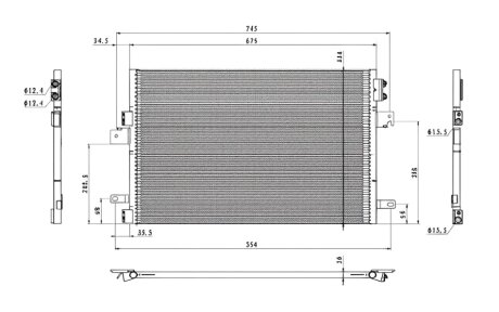Конденсер кондиціонера КОНДЕНСЕР JEEP COMPASS 06-. PATRIOT 07-17. DODGE AVANGER 07-14. CHRYSLER SEBR -ua PROFIT 1770-0501