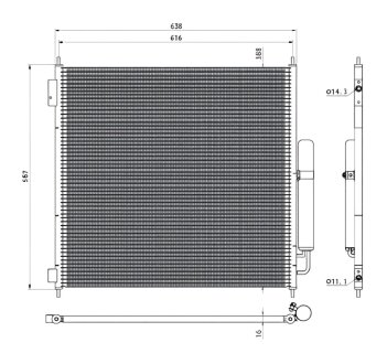 Конденсер кондиціонера PROFIT 1770-0503