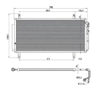 Конденсер кондиціонера PROFIT 1770-0535