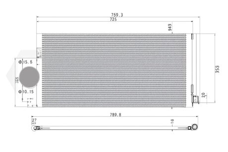 Конденсер кондиціонера PROFIT 1770-0540