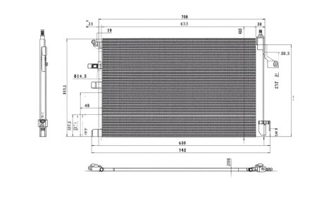Конденсер кондиционера КОНДЕНСЕР VOLVO XC90 02-14 PROFIT 1770-0549