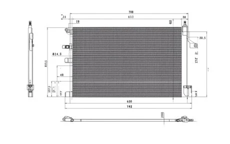 Конденсер кондиціонера КОНДЕНСЕР VOLVO XC90 02-14 -ua PROFIT 1770-0549