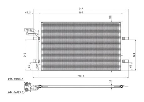 Конденсер кондиціонера PROFIT 1770-0550