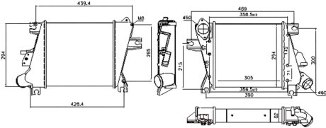 Радіатор наддуву ИНТЕРКУЛЕР NISSAN X-TRAIL 01-08 (2.2DCI AT) -ua PROFIT 1780-0148