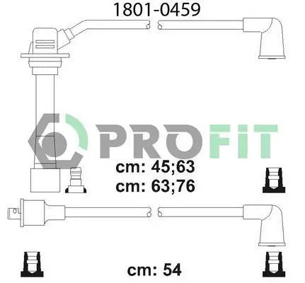Комплект кабелів високовольтних MAZDA 626 (GD, GV) 87-97 PROFIT 1801-0459 (фото 1)