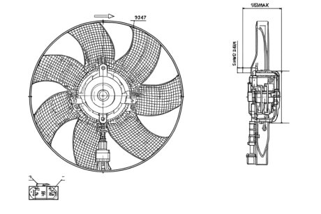 Вентилятор радіатора ВЕНТИЛЯТОР РАДИАТОРА SKODA FABIA 99-08. OCTAVIA 97-10. VW GOLF IV 97-06. BORA 9 -ua PROFIT 1850-0005