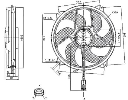Вентилятор радіатора ВЕНТИЛЯТОР РАДИАТОРА CITROEN C4 04- -ua PROFIT 1850-0016