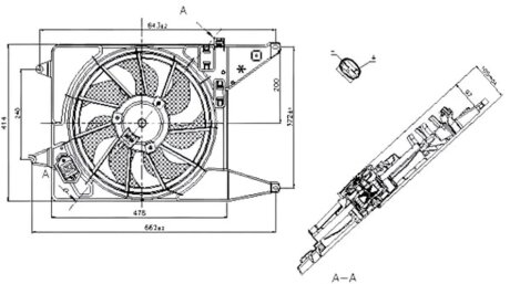 Вентилятор радіатора ВЕНТИЛЯТОР РАДИАТОРА RENAULT/DACIA LOGAN 04-. SANDERO 08- -ua PROFIT 1850-0020