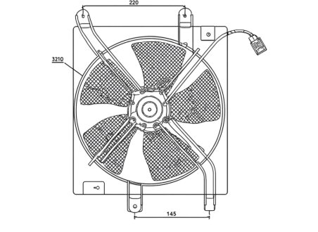 Вентилятор радіатора УЦІНКА. ЗЛАМАНЕ КРІПЛЕННЯ. ВЕНТИЛЯТОР РАДИАТОРА CHEVROLET LACETTI 05- PROFIT 1850-0030
