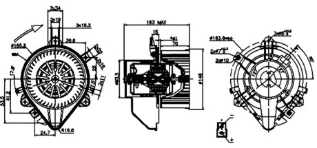 Вентилятор салону FIAT DOBLO 01-. PUNTO 99-12 PROFIT 1860-0013