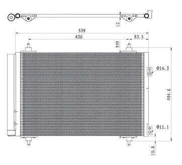 Конденсер кондиціонера PROFIT 1913C1