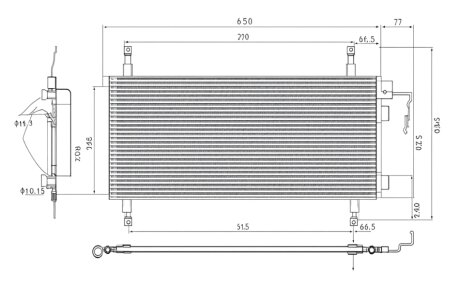Конденсер кондиціонера КОНДЕНСЕР MAZDA 6 03- -ua PROFIT 2030C1