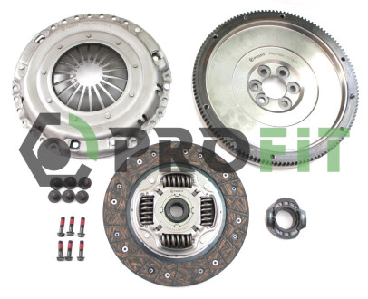 Комплект сцепления К-Т СЦЕПЛ. (КОРЗ./ДИСК/ПОДШ./МАХ.ОДНОМАС!!!) VW/AUDI/SEAT/SKODA 96- (1.6/1.9TDI) PROFIT 2525-1001