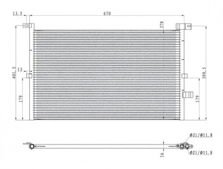 Конденсер кондиціонера КОНДЕНСЕР FORD MONDEO 01-07 -ua PROFIT 2541C1
