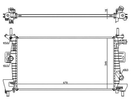 Радіатор охолоджування РАДИАТОР FORD FOCUS 11- (+/-AC) -ua PROFIT 2563A5