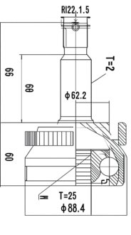 ШРКШ зі змазкою в комплекті PROFIT 2710-1661