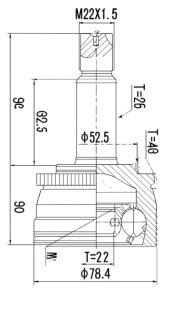 ШРУС со смазкой в комплекте ШАРНИРНЫЙ КОМПЛЕКТ HYUNDAI ACCENT/SOLARIS 10-. KIA RIO 11- ВНЕШН. PROFIT 2710-3032