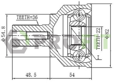 ШРКШ зі змазкою в комплекті ШАРНІРНИЙ КОМПЛЕКТ MAZDA 3 03- ЗОВНІШН. PROFIT 2710-3114