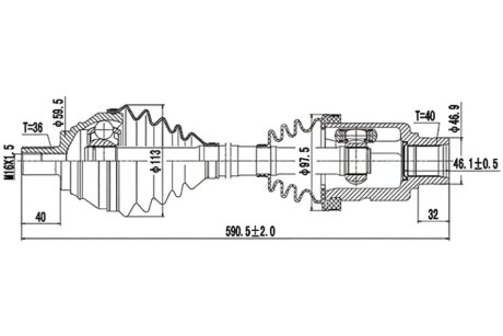 Піввісь PROFIT 2730-3149