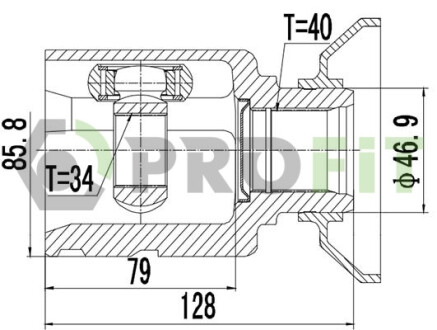 ШРКШ зі змазкою в комплекті ШАРНИРНЫЙ КОМПЛЕКТ VW TIGUAN 07-. AUDI Q3 11- ВНУТР. -ua PROFIT 2810-2039